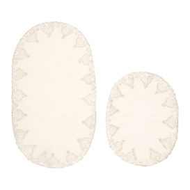 Zara - P  Fürdőszoba szőnyeg szett (2 darab)  Krém