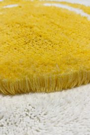 Egg Akril fürdőszoba szőnyeg  Fehér sárga
