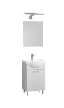   Ikeany fürdőszoba bútor szett mosdóval, tükörrel, Led világítással fehér