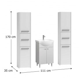 Luna S33 fürdőszoba bútor szett Ikeany alsószekrény mosdóval