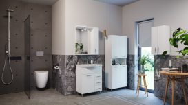 Montano fürdőszobai alsószekrény mosdóval 55 cm fehér