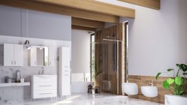 Fidelia fürdőszobai alsószekrény mosdóval 65 cm fehér