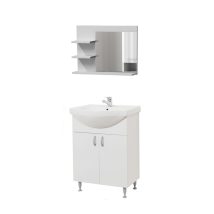   Ikeany 55 fürdőszoba bútor szett mosdóval, Haro L3 fürdőszobai tükrös polccal