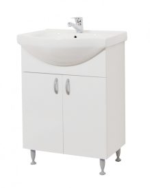 Ikeany 55 fürdőszoba bútor szett mosdóval, Haro L3 fürdőszobai tükrös polccal