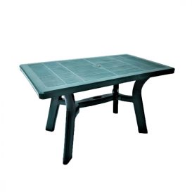 Lamia 6 személyes kerti bútor szett, zöld asztallal, 6 db Flen zöld székkel