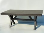   XXL kerti asztal 180 x 90 cm, 6-8 személyes stabil Antracit - Barna