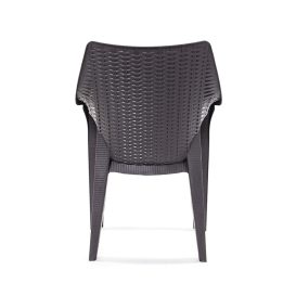 XXL 8 személyes stabil kerti bútorszett Tavira székekkel - Antracit - Barna