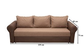 Rieti Ágyfunkciós kihúzható kanapé Barna