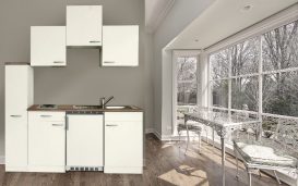Hagen 180 cm-es konyhabútor egyrészes kamraszekrénnyel Fehér - Fehér