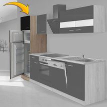   Hagen60 Beépíhető közepes hűtősszekrény Több színben! Sonoma - Fekete