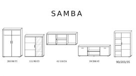Samba nappali bútor szett Sanremo-Krém egyajtós és kétajtós gardróbbal