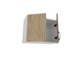 Benita 2 ajtós Felső konyhaszekrény  Természetes fa-Fehér 60x30x45 cm