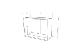 Benita 2 ajtós Felső konyhaszekrény  Természetes fa-Fehér 60x30x45 cm