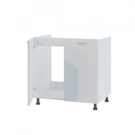 Elba alsó-felső konyhaszekrény szett mosogatótálcával 80 cm Fehér színben
