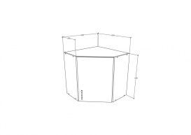 Benita 1 ajtós Felső konyhaszekrény  Antracit-Fehér 60x60x60 cm