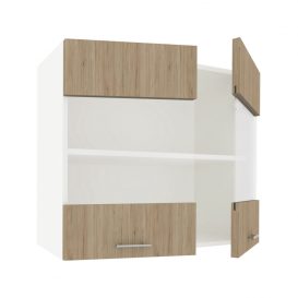 Benita 2 ajtós Felső konyhaszekrény  Természetes fa-Fehér 80x30x60 cm