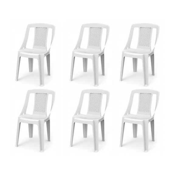  Burco Kerti szék Fehér - 6 DB