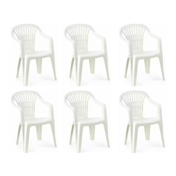 Flen kerti szék Fehér - 6 DB