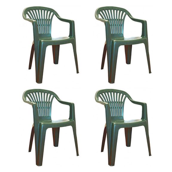 Flen kerti szék Zöld - 4 DB