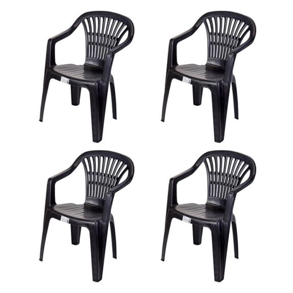 Flen kerti szék Antracit - 4 DB