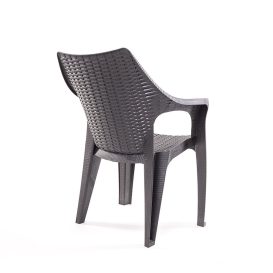 XXL 10 személyes kerti bútorszett Tavira székekkel Antracit - Barna