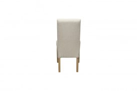 Maasix WTG Magasfényű Fehér 6 személyes étkezőszett Bézs Vanda székekkel