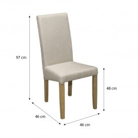 Maasix WTG Magasfényű Fehér 4 személyes étkezőszett Bézs Vanda székekkel