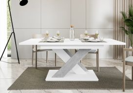 Maasix WTS 6-8 személyes bővíthető étkezőasztal  Fehér