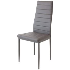 Maasix SWTG Magasfényű Fehér - Beton 4 személyes étkezőszett Szürke Coleta székekkel