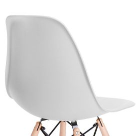 Maasix SWTG Magasfényű Fehér - Beton4 személyes étkezőszett Szürke Didier székekkel