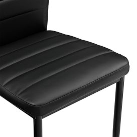 Maasix BKG Magasfényű Fekete 8 személyes étkezőszett Fekete Coleta székekkel