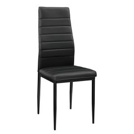 Maasix BKG Magasfényű Fekete 4 személyes étkezőszett Fekete Coleta székekkel