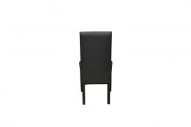 Maasix WGBS Magasfényű Fehér-Fekete 6 személyes étkezőszett Szürke Vanda székekkel