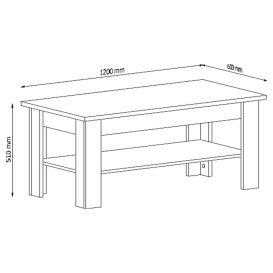 XL ST Asztal  Tölgy-szürke