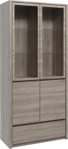   Montana W2D 2 vitrines ajtós kombinált szekrény  Truffla-Tölgy