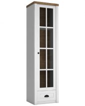   Provance W1S 1 ajtós vitrines szekrény 1 fiókkal  Sosna-Tölgy