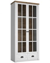   Provance W2S 2 ajtós vitrines szekrény 2 fiókkal  Sosna-Tölgy