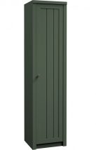 Provance S1D Green Vékony magas gardrób szekrény  Zöld