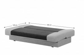 ARTSON nyitható kanapé 190x120 Szürke - Sötétszürke márványmintás szövettel