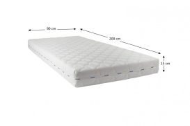 EDORMO 140X200 matrac 15 cm fehér