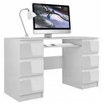 Berga Számítógép asztal - magasfényű fehér
