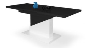 CASSINO Bővíthető design dohányzóasztal Fekete-fehér