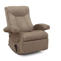   Mechanikusan állítható pihenő fotel, szürkés barna textil, SUAREZ