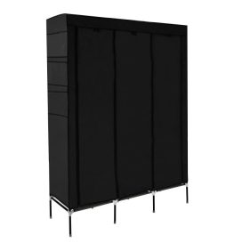 Szekrény szervező, anyag/fém, fekete, TARON VNW05
