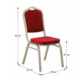 ZINA NEW Egymásra rakható szék BORDEAUX/PEZSGŐ