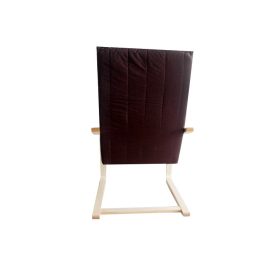 Pihentető fotel, nyírfa/barna anyag, TORSTEN