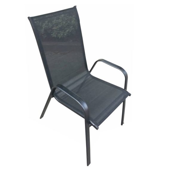 ALDERA  Egymásra rakható szék, FEKETE