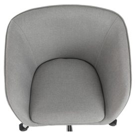 Irodai szék, szürkésbarna anyag/fém, LENER