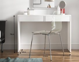 Modern fésülködő asztal, VIOLET, fehér