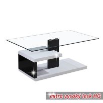   Kisasztal, fehér extra magas fényű HG/fekete extra magas fényű HG, LARS NEW